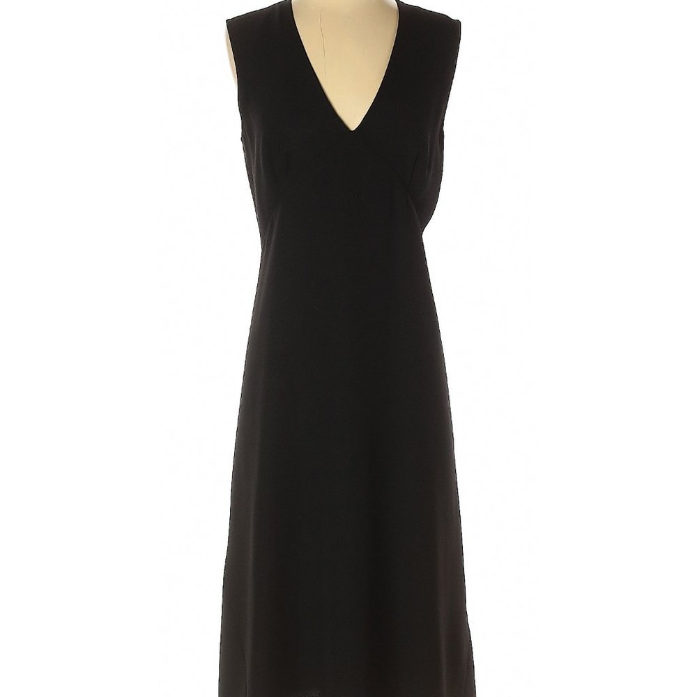 Calvin Klein Little Black Dress V Neck Size 8